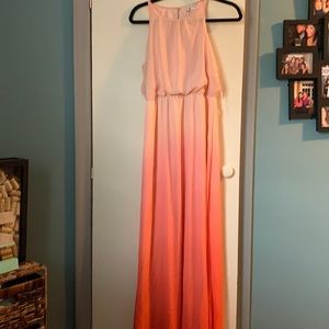Peach Pink Ombré Maxi Dress Lc by Lauren Conrad